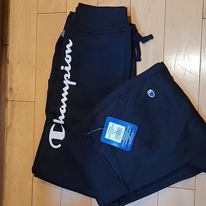 Two Pairs of Champion Script Fleece jogger Sweatpants